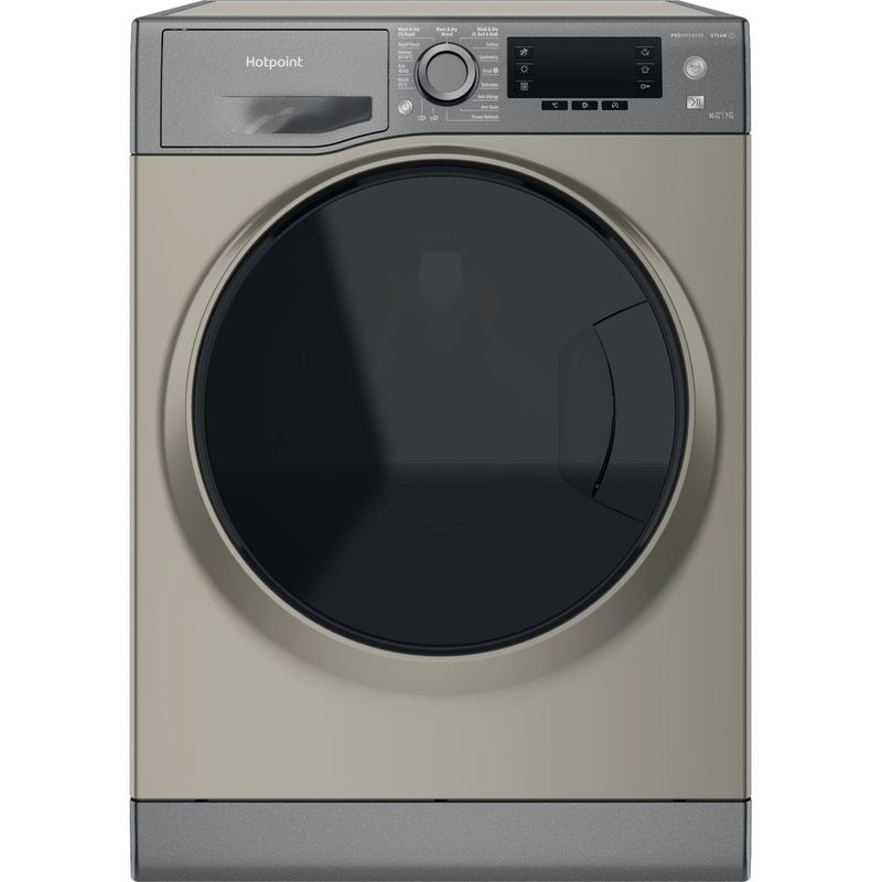 Hotpoint Washer dryer Freestanding NDD 10726 GDA UK Graphite Front loader Frontal