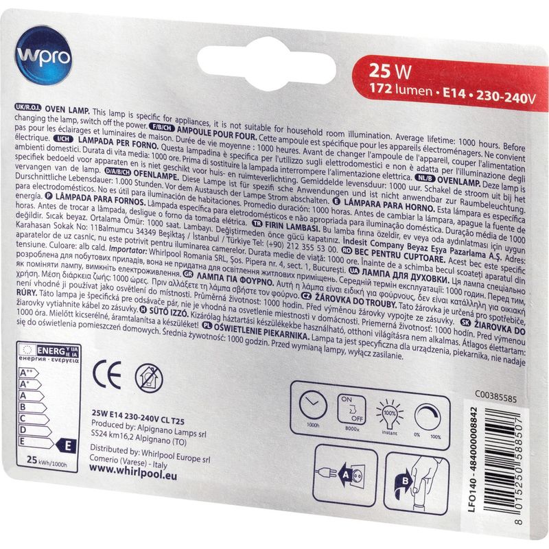 Whirlpool OVEN LFO140 Frontal