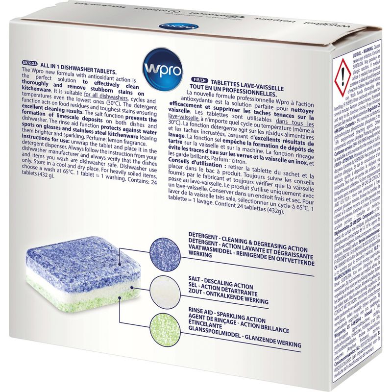 Whirlpool DISHWASHING TAB100 Back / Lateral