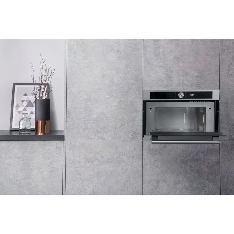 Hotpoint Microwave Built-in MD 454 IX H Stainless steel Electronic 31 MW+Grill function 1000 Lifestyle frontal open