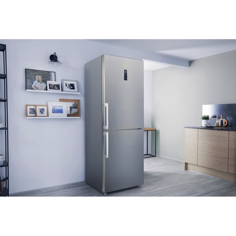 Hotpoint-Fridge-Freezer-Freestanding-NFFUD-191-X-Optic-Inox-2-doors-Lifestyle-perspective