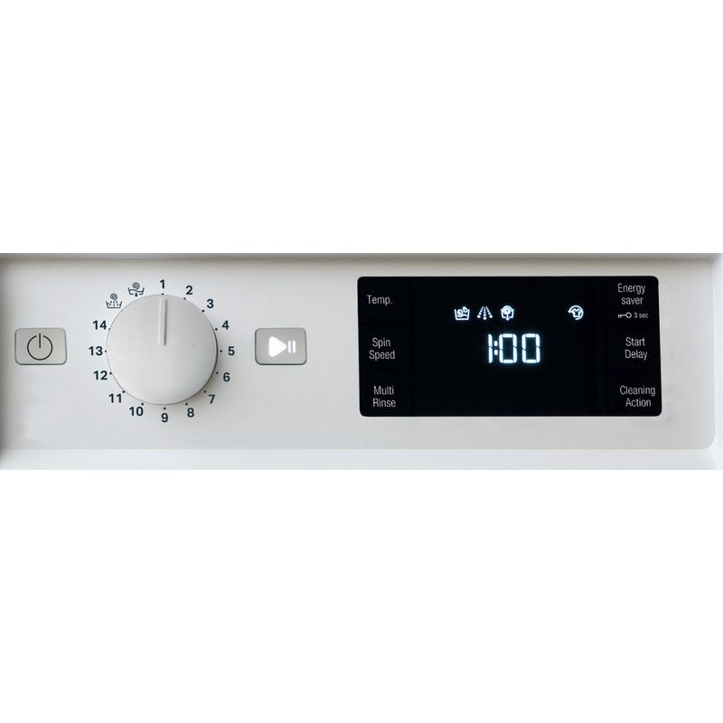 Hotpoint Washing machine Built-in BI WMHG 91484 UK White Front loader C Control panel