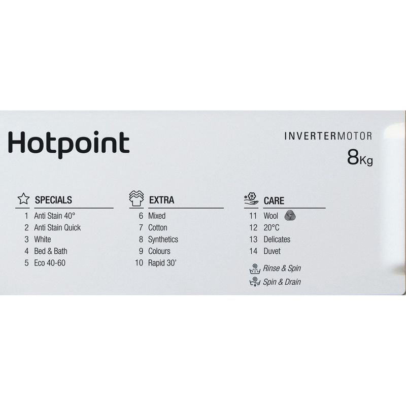 Hotpoint-Washing-machine-Built-in-BI-WMHG-81484-UK-White-Front-loader-C-Program