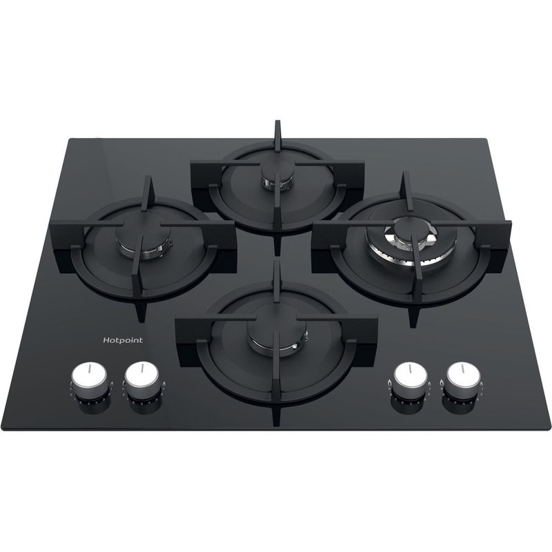Hotpoint HOB HGS 62S/BK Black GAS Frontal top down