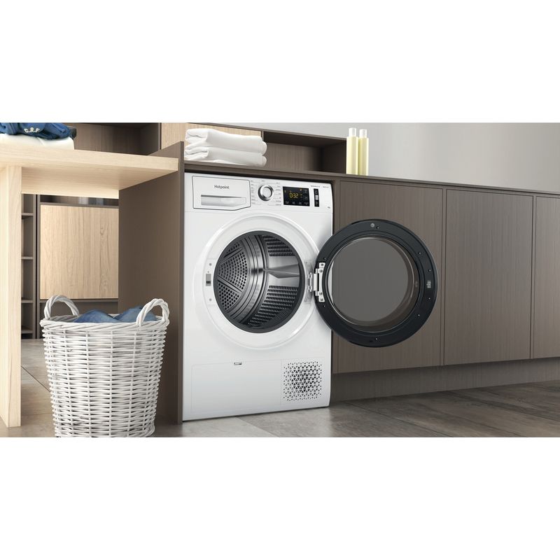 Hotpoint Dryer NT M11 8X3XB UK White Lifestyle perspective open