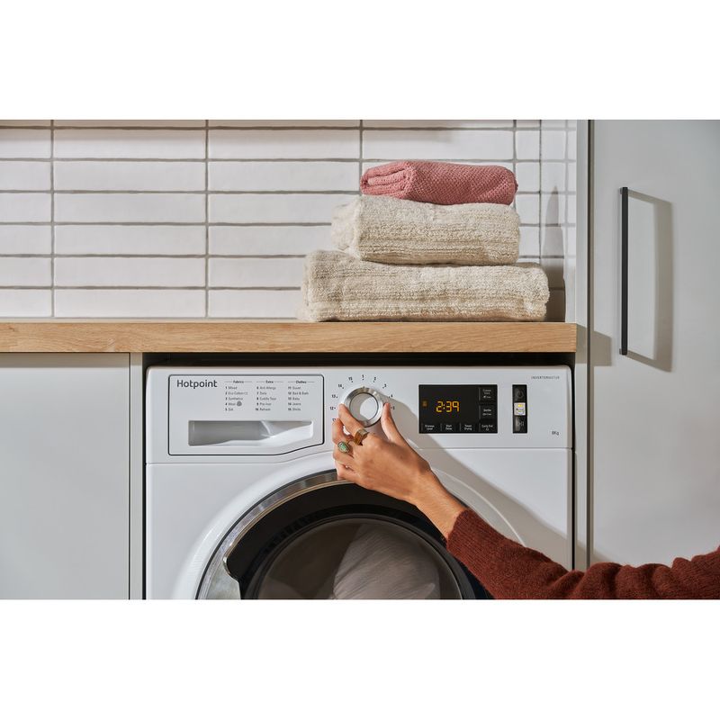 Hotpoint Dryer NT M11 8X3XB UK White Lifestyle detail