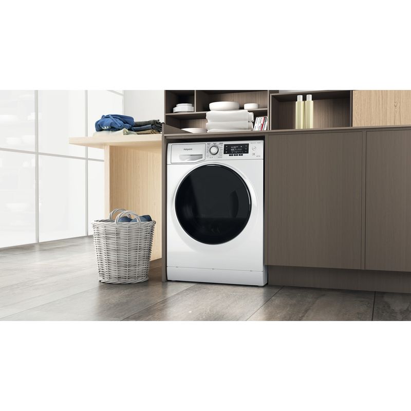 Hotpoint Washer dryer Freestanding NDD 8636 DA UK White Front loader Lifestyle perspective