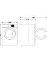 Hotpoint Washing machine Freestanding NM11 1046 WD A UK N White Front loader A Technical drawing