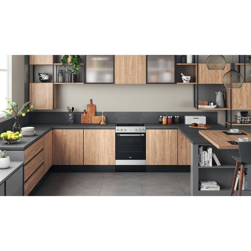 Hotpoint Cooker HS67V5KHX/UK Inox Electrical Lifestyle frontal