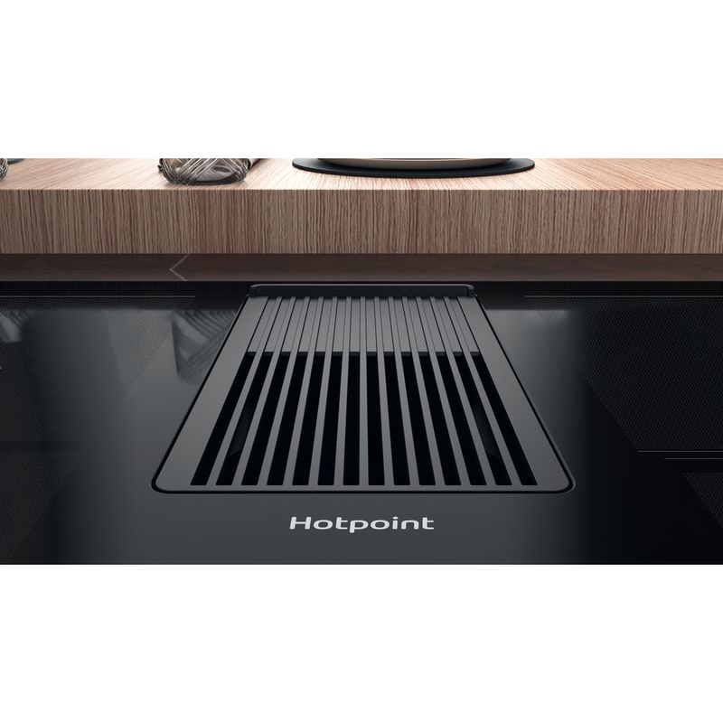 Hotpoint Venting cooktop PVH 92 B K/F KIT Black Lifestyle detail