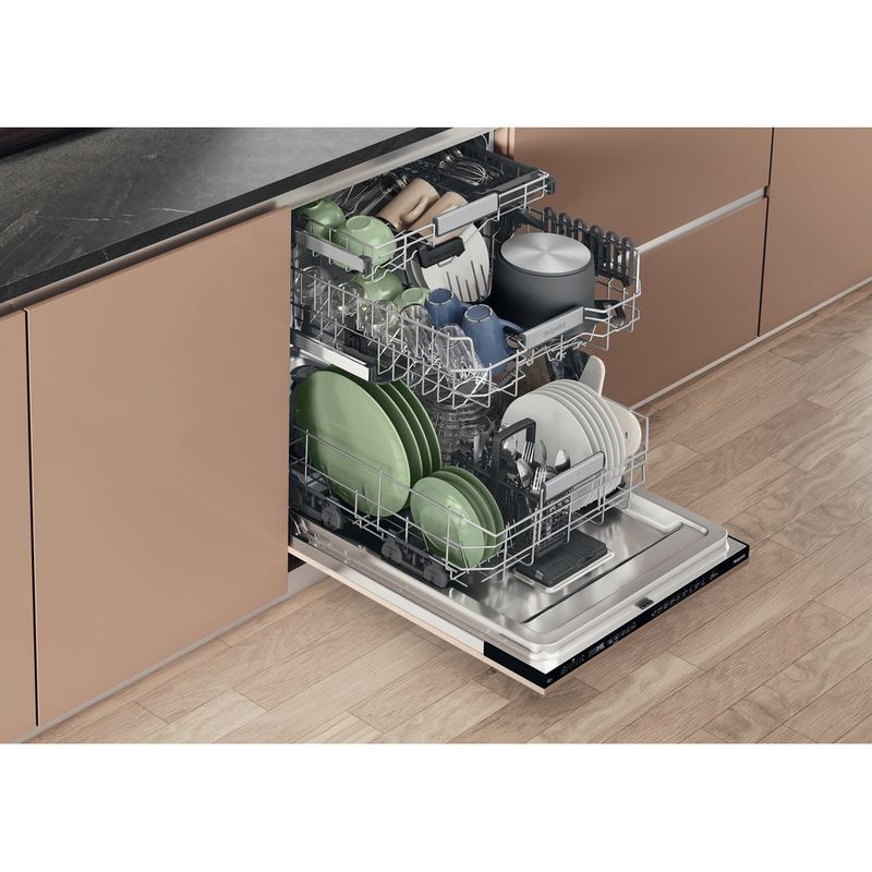 Hotpoint Dishwasher Built-in H8I HP42 L UK Full-integrated C Lifestyle perspective open