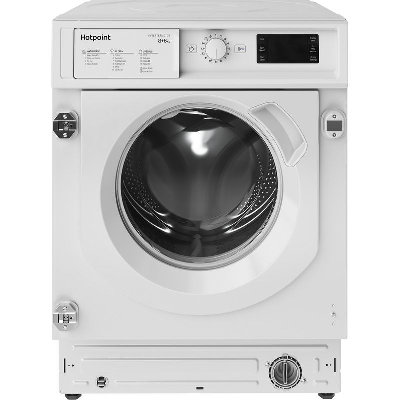 Hotpoint Washer dryer Built-in BI WDHG 861485 UK White Front loader Frontal