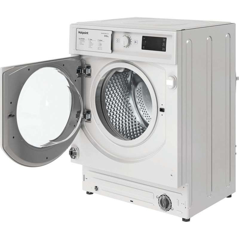 Hotpoint Washer dryer Built-in BI WDHG 861485 UK White Front loader Perspective open