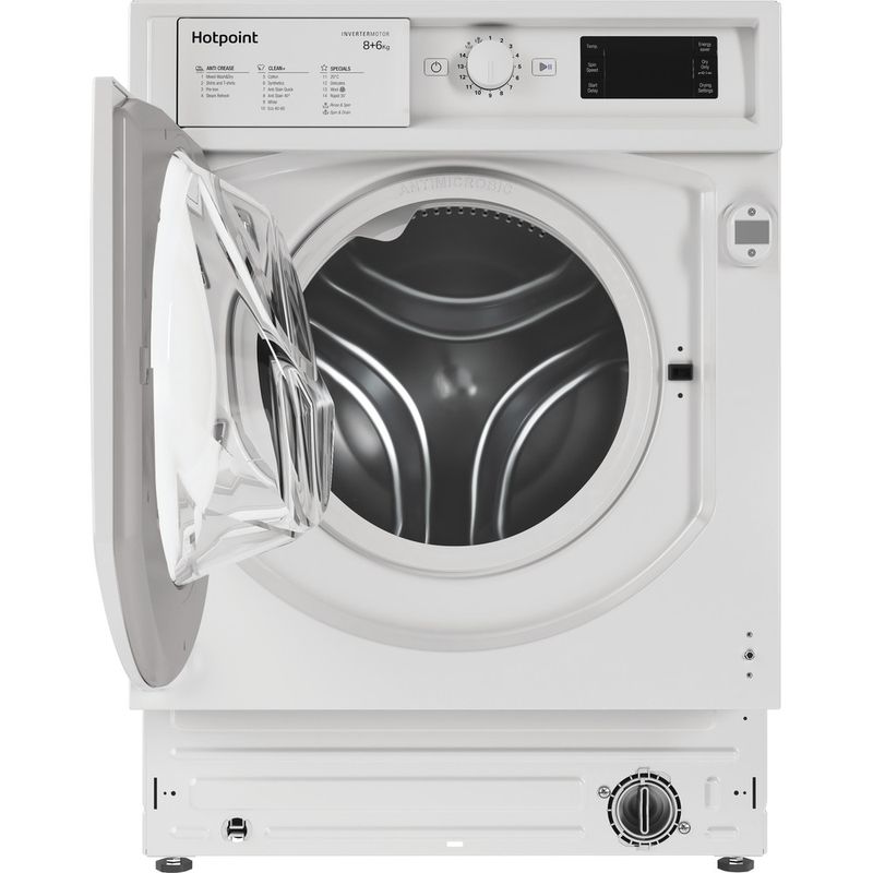Hotpoint-Washer-dryer-Built-in-BI-WDHG-861485-UK-White-Front-loader-Frontal-open