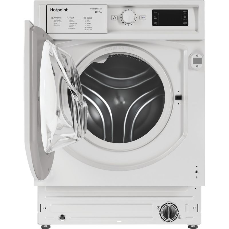 Hotpoint Washer dryer Built-in BI WDHG 861485 UK White Front loader Frontal open