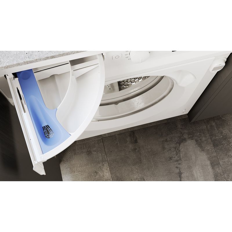 Hotpoint Washer dryer Built-in BI WDHG 861485 UK White Front loader Drawer