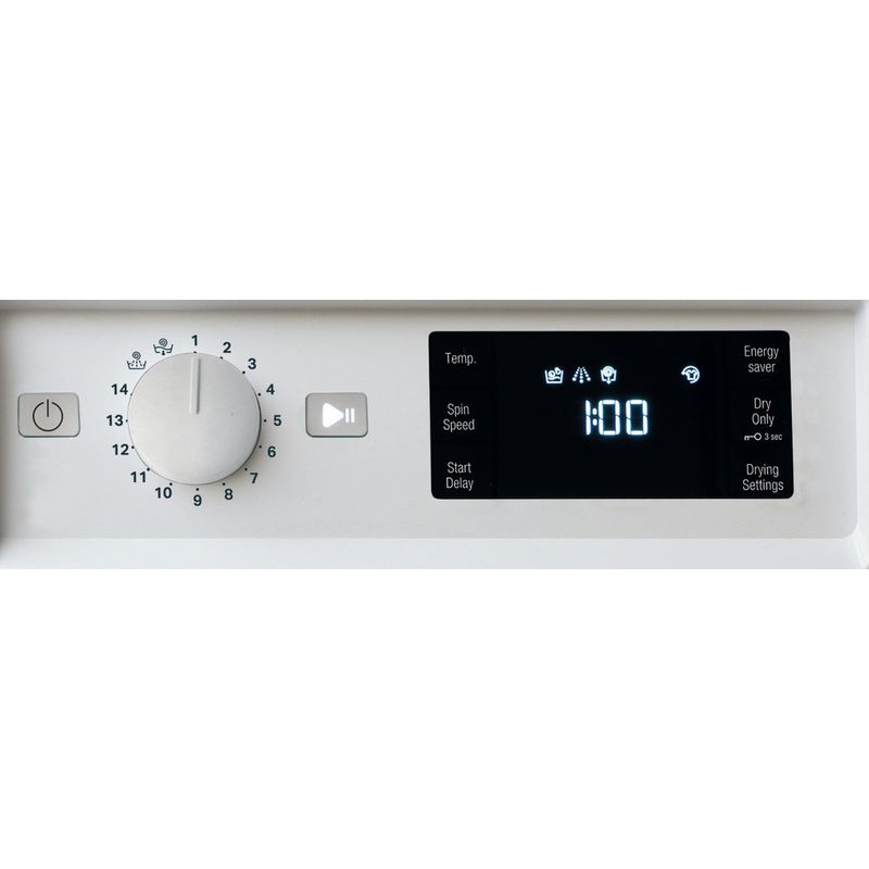 Hotpoint-Washer-dryer-Built-in-BI-WDHG-961485-UK-White-Front-loader-Control-panel