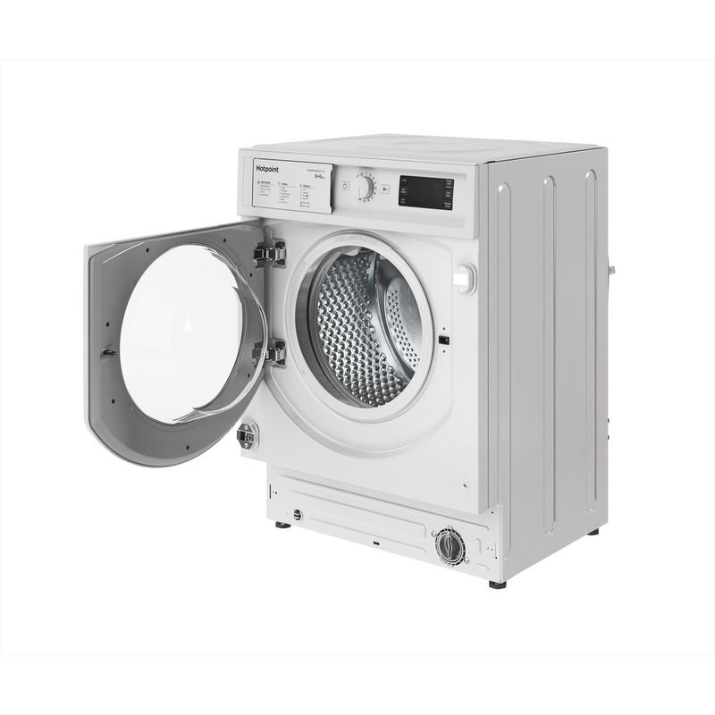 Hotpoint Washer dryer Built-in BI WDHG 961485 UK White Front loader Perspective open