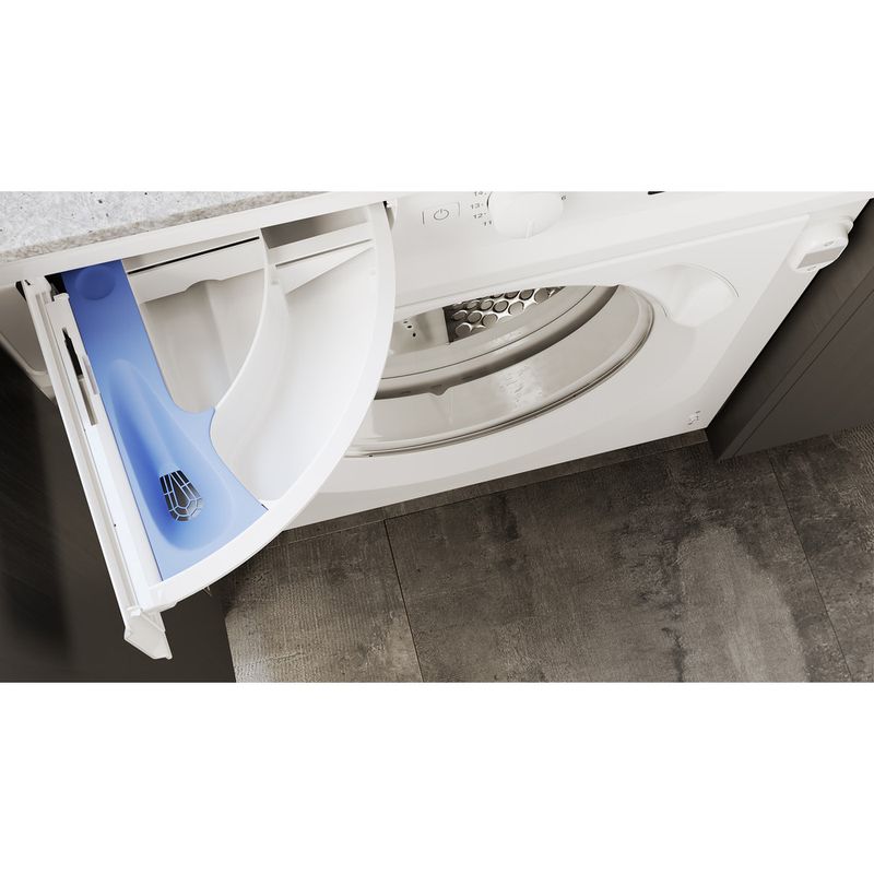 Hotpoint Washing machine Built-in BI WMHG 81485 UK White Front loader B Drawer