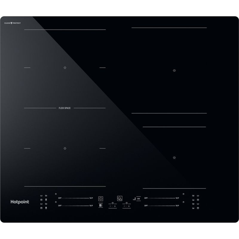 Hotpoint HOB TS 3560F CPNE Black Induction vitroceramic Frontal