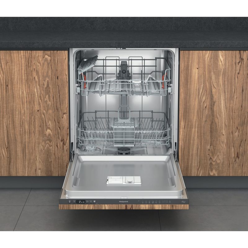 Hotpoint Dishwasher Built-in H2I HD526 B UK Full-integrated E Frontal open