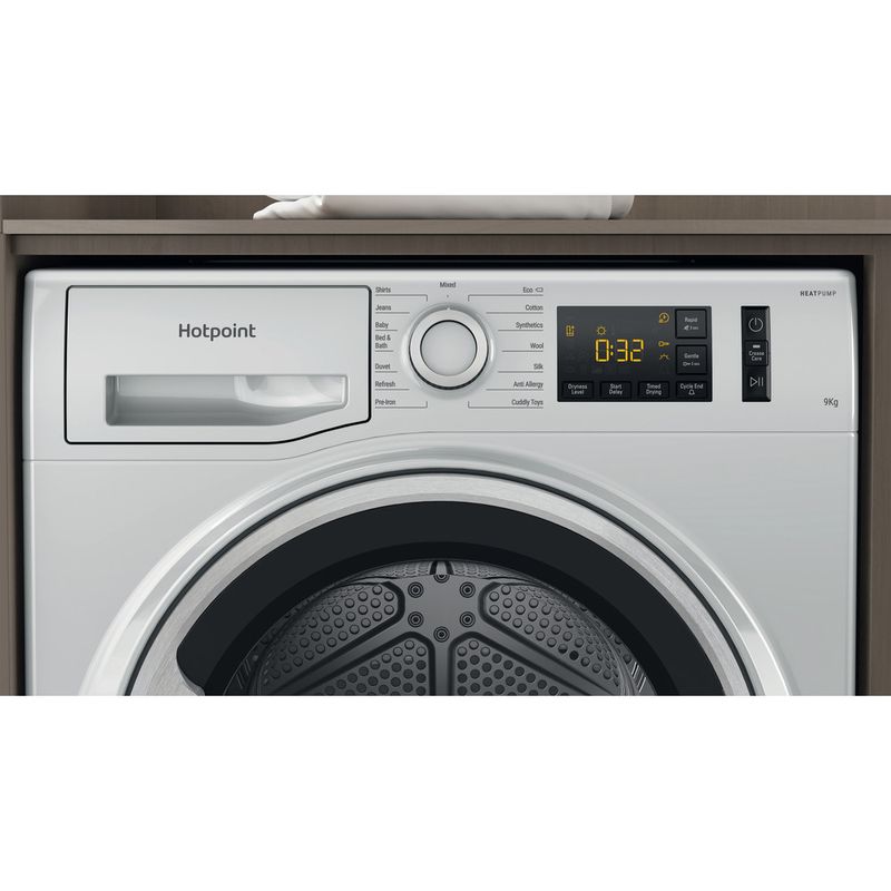 Hotpoint-Dryer-NT-M11-92SSK-UK-Silver-Control-panel