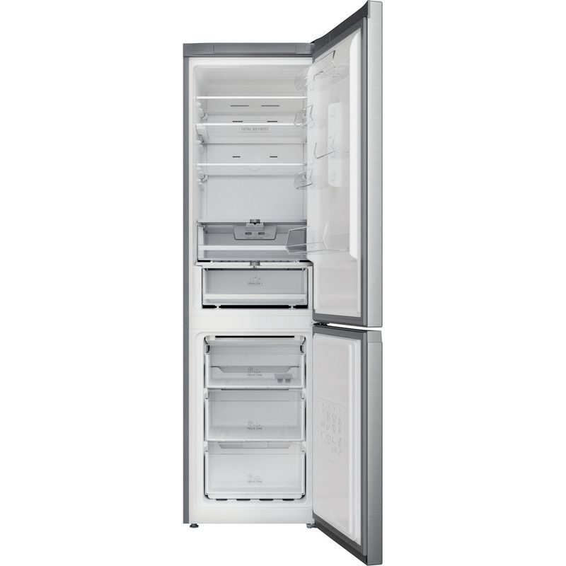 Hotpoint Fridge Freezer Freestanding H9X 94T SX 2 Saturn Steel 2 doors Frontal open