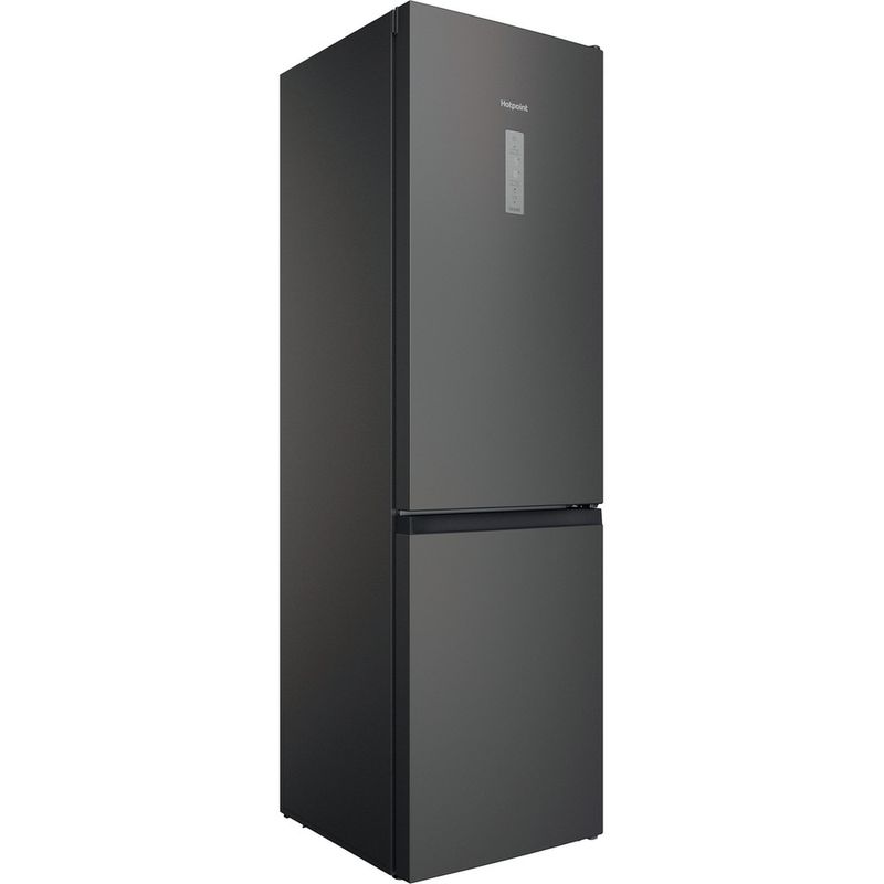 Hotpoint-Fridge-Freezer-Freestanding-H7X-93T-SK-M-Silver-black-2-doors-Perspective