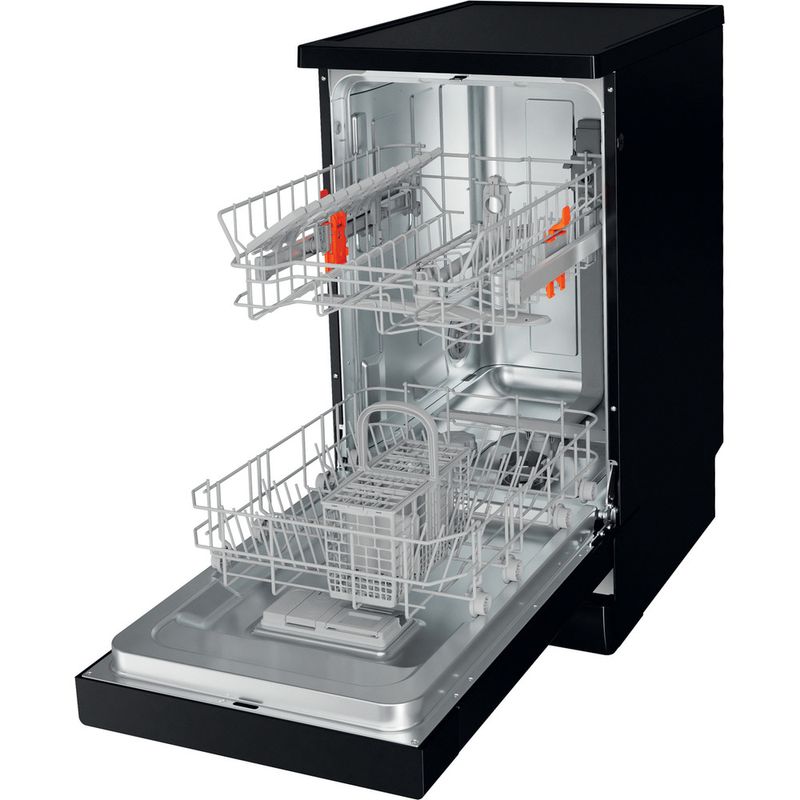 Hotpoint Dishwasher Freestanding HF9E 1B19 B UK Freestanding F Perspective open