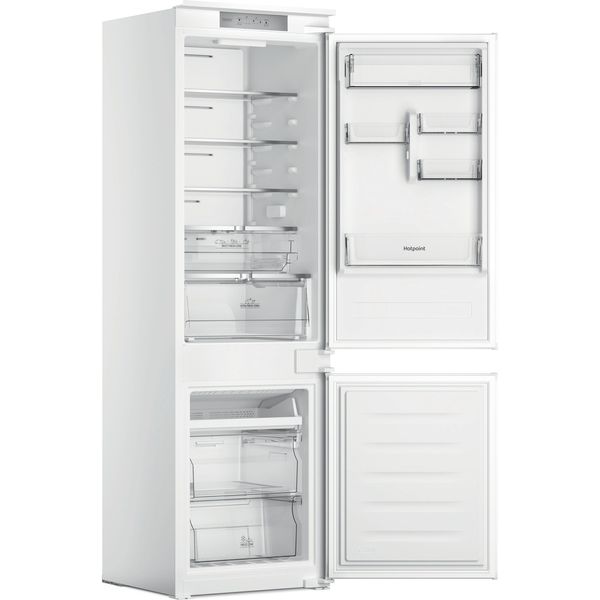 Hotpoint Fridge Freezer Built-in HTC18 T322 UK White - ARC P1 2 doors Perspective open