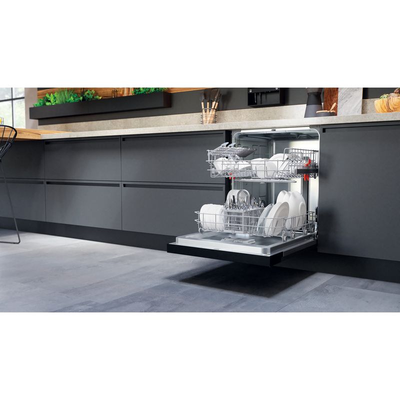 Hotpoint Dishwasher Built-in H3B L626 B UK Half-integrated E Lifestyle perspective open