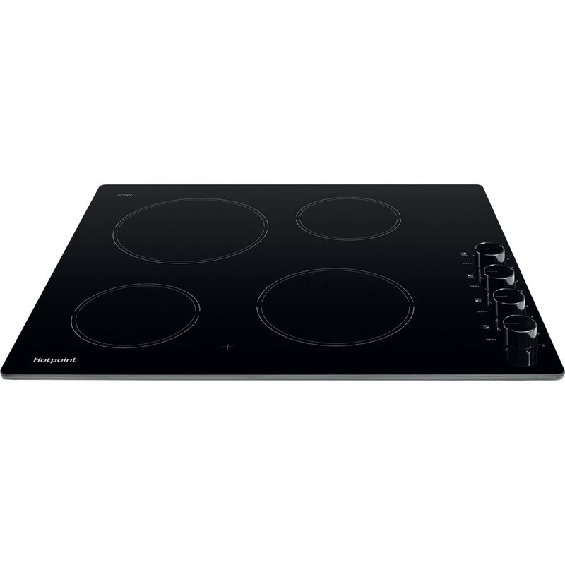 Hotpoint HOB HR 620 R H Black Radiant vitroceramic Frontal top down