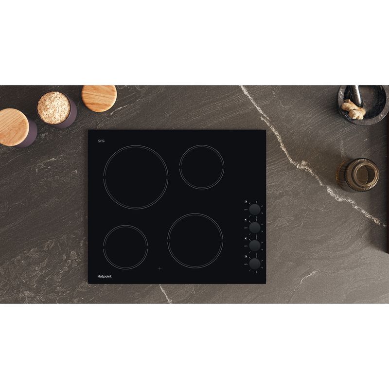 Hotpoint HOB HR 620 R H Black Radiant vitroceramic Lifestyle frontal