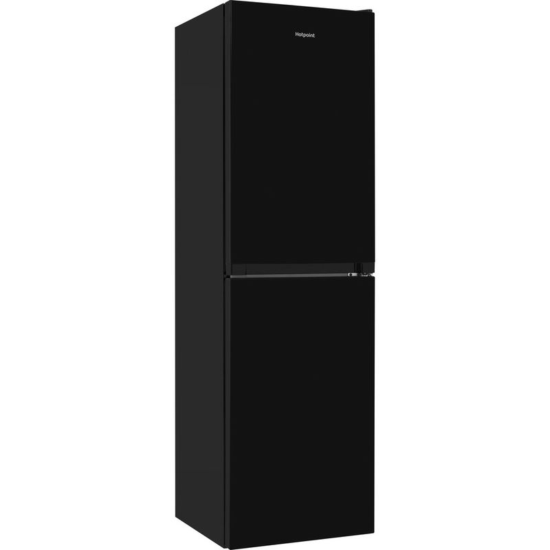 Hotpoint Fridge Freezer Freestanding HBNF 55182 B UK Black 2 doors Perspective