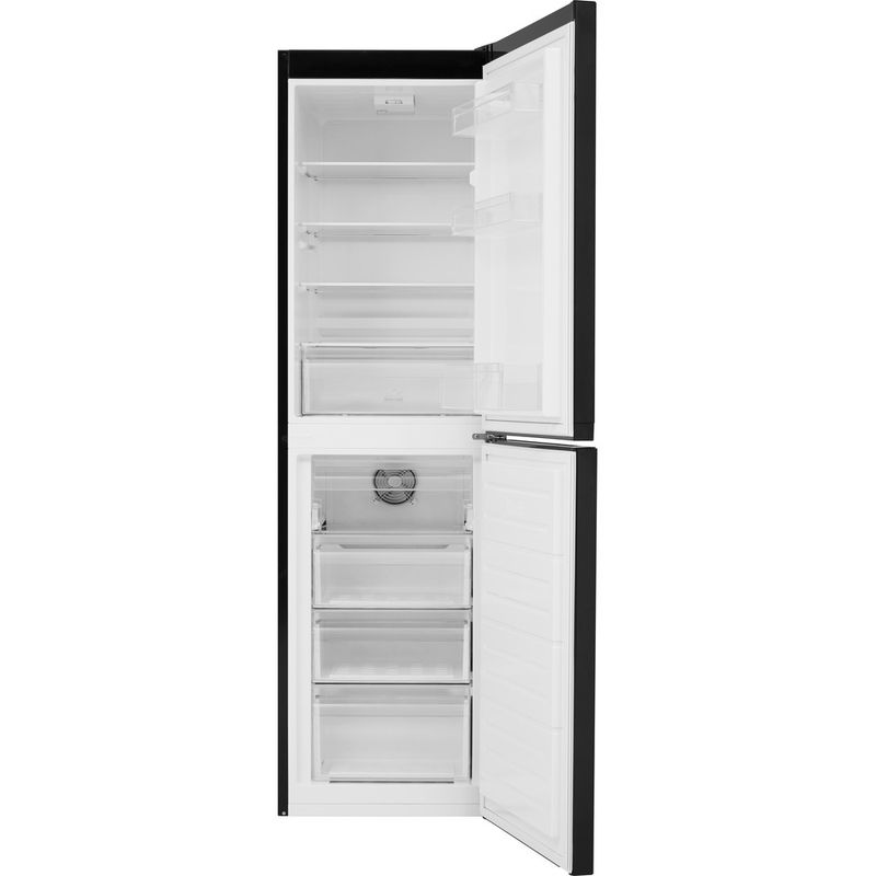 Hotpoint Fridge Freezer Freestanding HBNF 55182 B UK Black 2 doors Frontal open