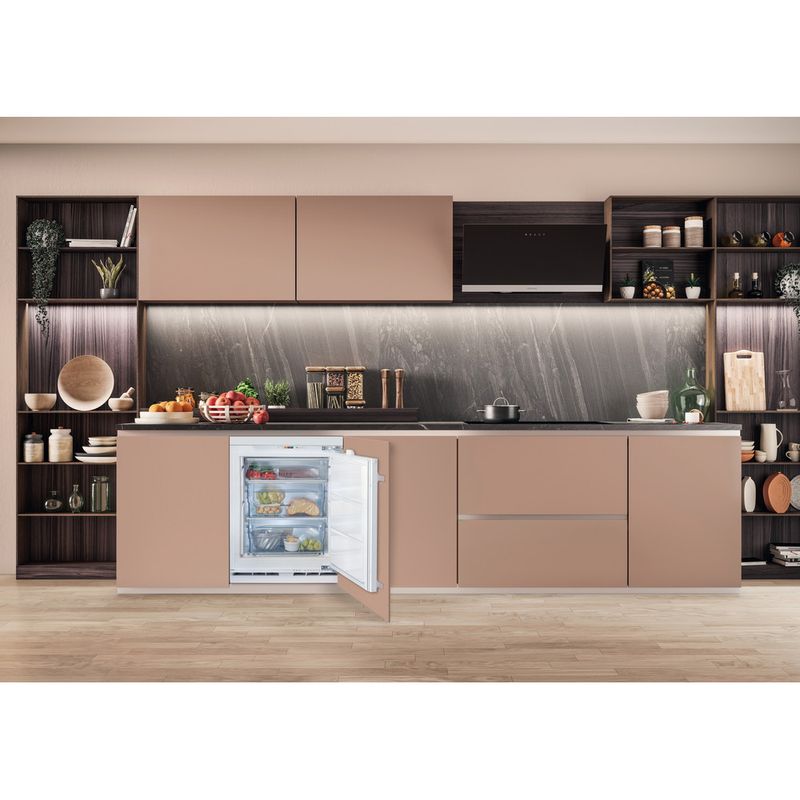 Hotpoint Freezer Built-in HBUFZ011.UK Steel Lifestyle frontal open