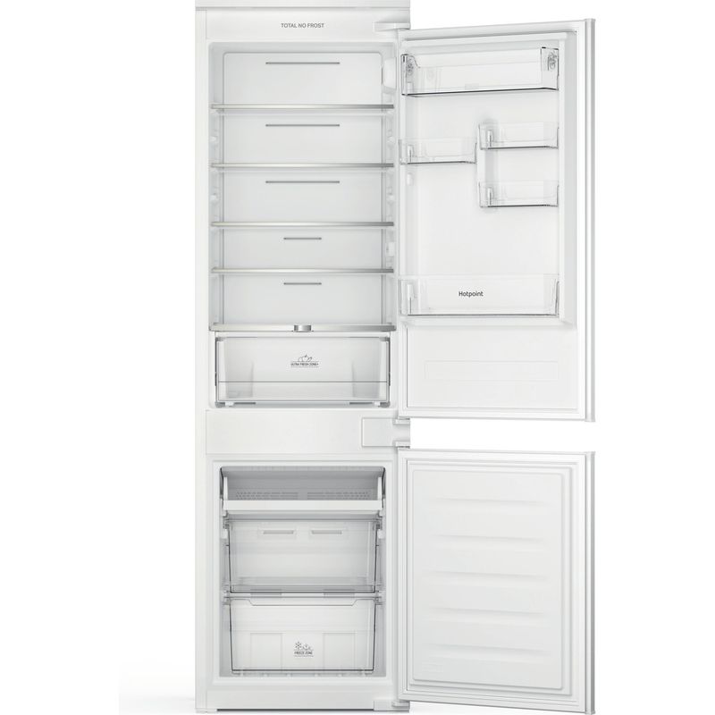 Hotpoint Fridge Freezer Built-in HTC18 T112 UK White 2 doors Frontal open