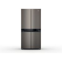 Hotpoint Total No Frost Side-by-Side Fridge Freezer - Black - Holds 33 Shopping Bags - E Rated - HQ9 U2BL G