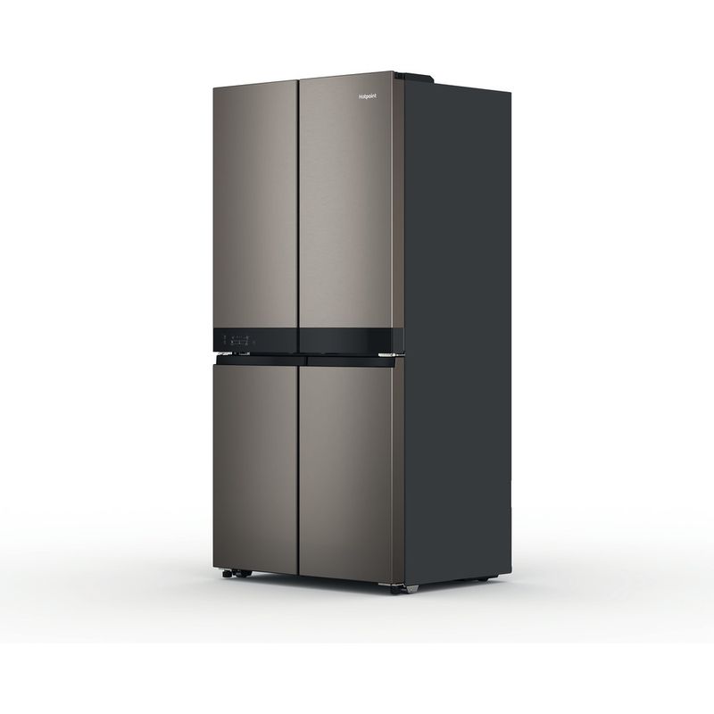 Hotpoint Side-by-Side Freestanding HQ9 U2BL G Black/Inox Perspective