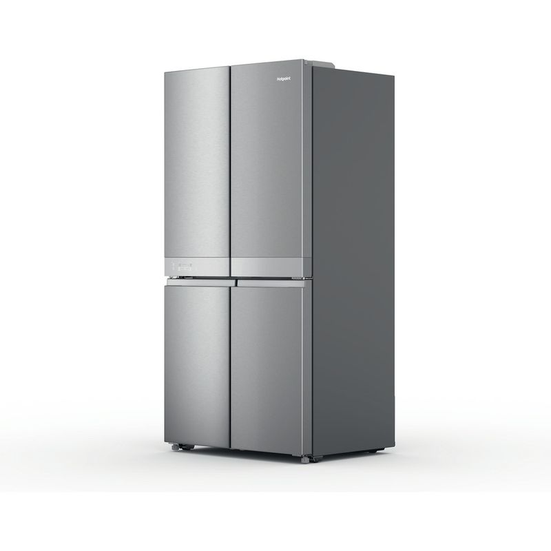 Hotpoint Side-by-Side Freestanding HQ9 B2L G Inox Look Perspective