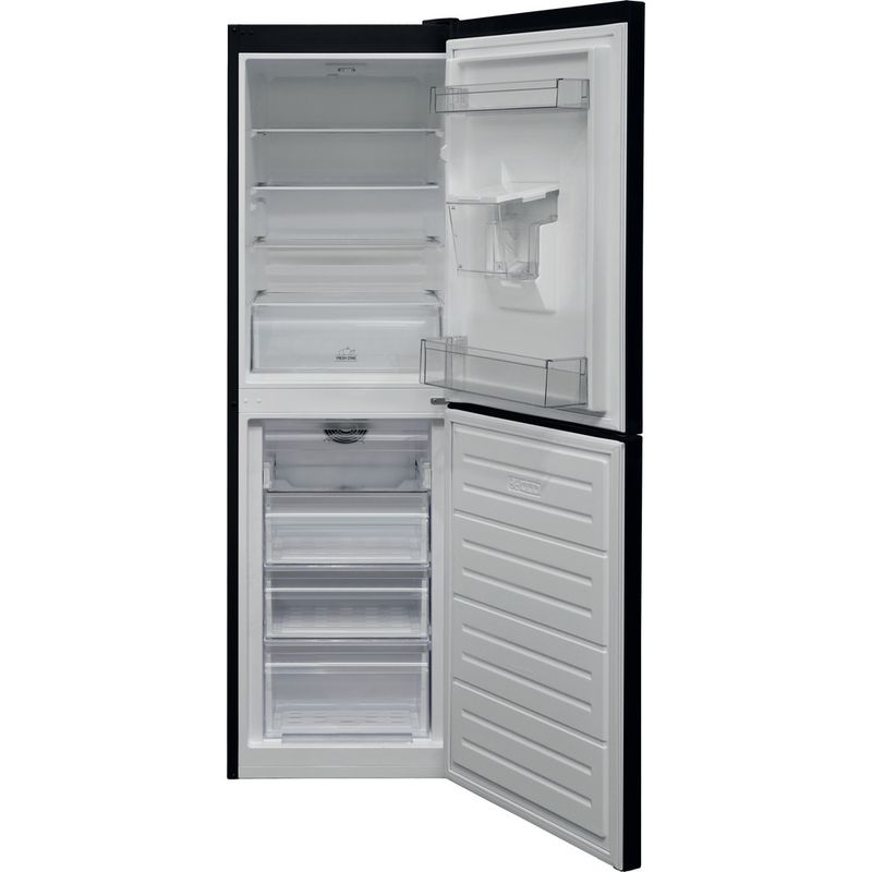 Hotpoint Fridge Freezer Freestanding HBNF 55182 B AQUA UK Black 2 doors Frontal open