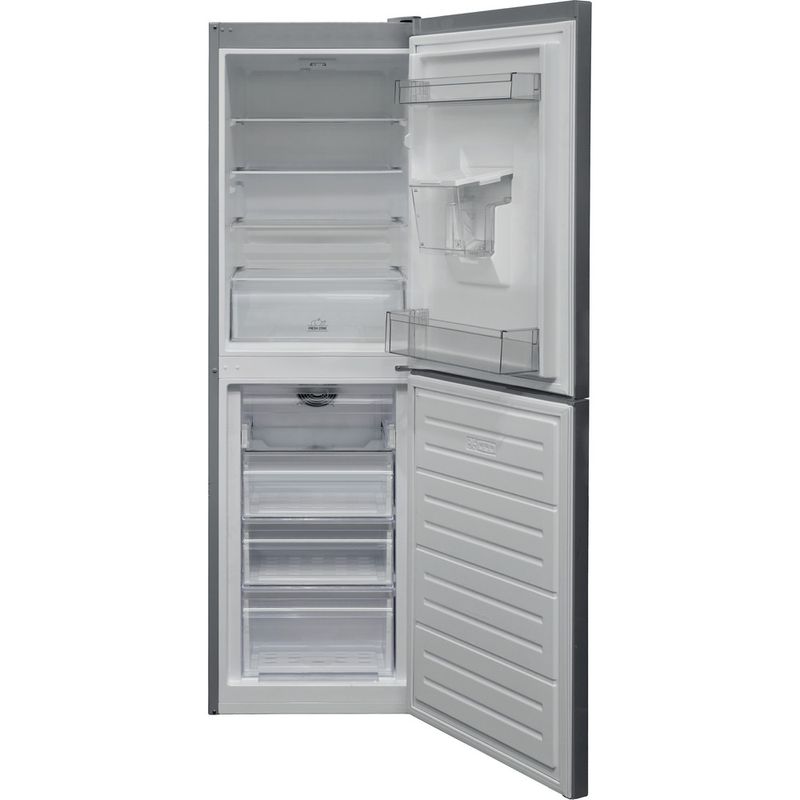 Hotpoint Fridge Freezer Freestanding HBNF 55182 S AQUA UK Silver 2 doors Frontal open