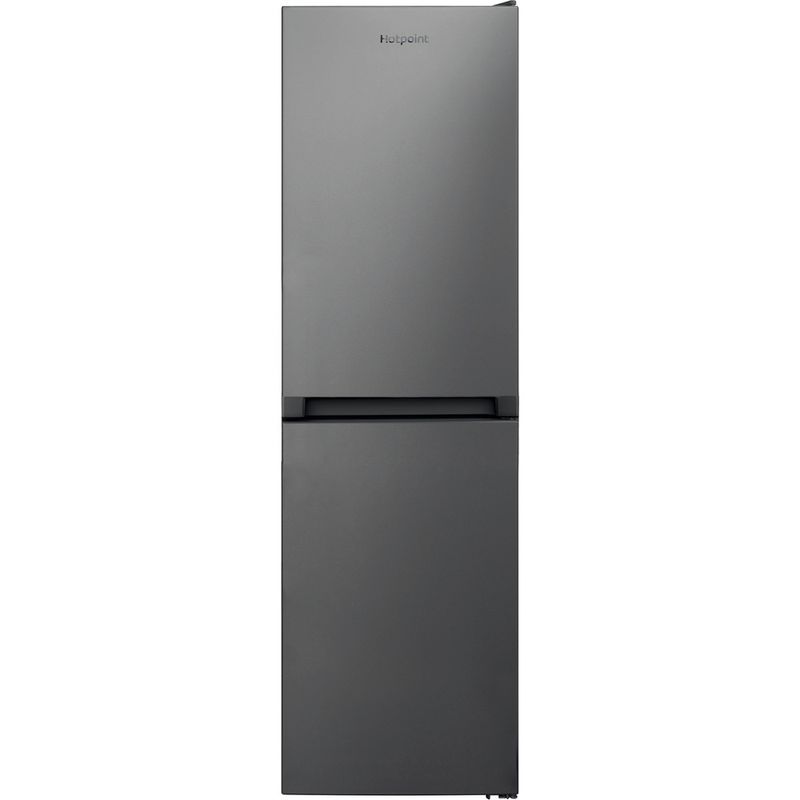 Hotpoint Fridge Freezer Freestanding HBNF 55182 S UK Silver 2 doors Frontal