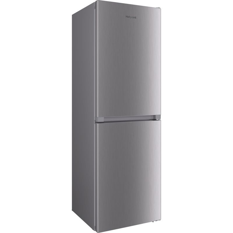 Hotpoint Fridge Freezer Freestanding HBTNF 60182 X UK Inox 2 doors Perspective