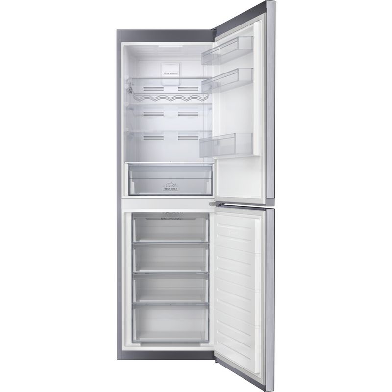 Hotpoint Fridge Freezer Freestanding HBTNF 60182 X UK Inox 2 doors Frontal open