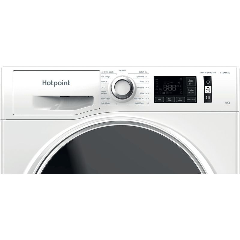 Hotpoint Washing machine Freestanding NM11 1046 WD A UK N White Front loader A Control panel