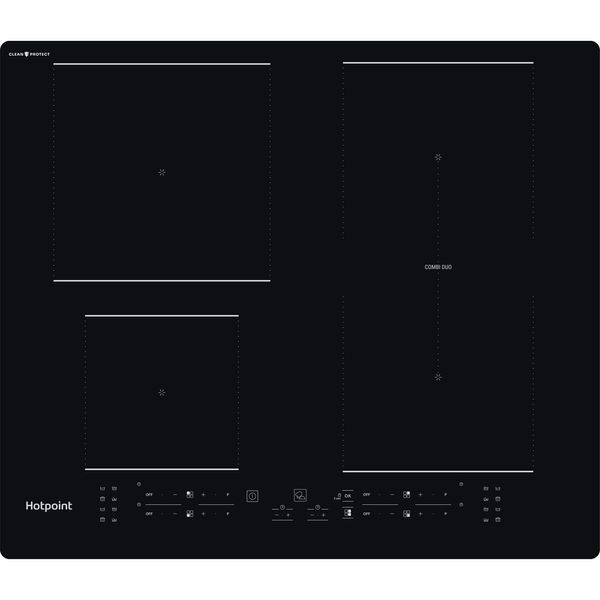 Hotpoint HOB TB 2460B CPNE Black Induction vitroceramic Frontal