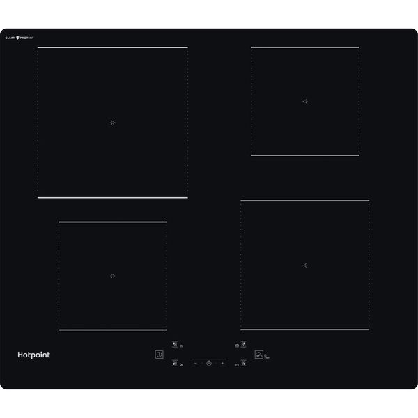 Hotpoint HOB TQ 1460S CPNE Black Induction vitroceramic Frontal