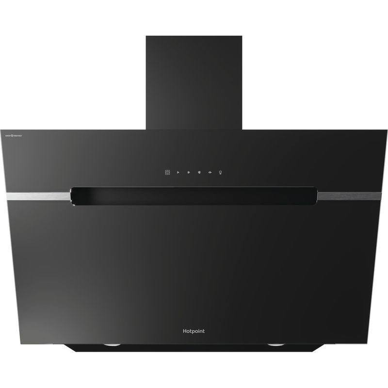 Hotpoint HOOD Built-in PHVS 91F LT DP K Black Wall-mounted Electronic Frontal