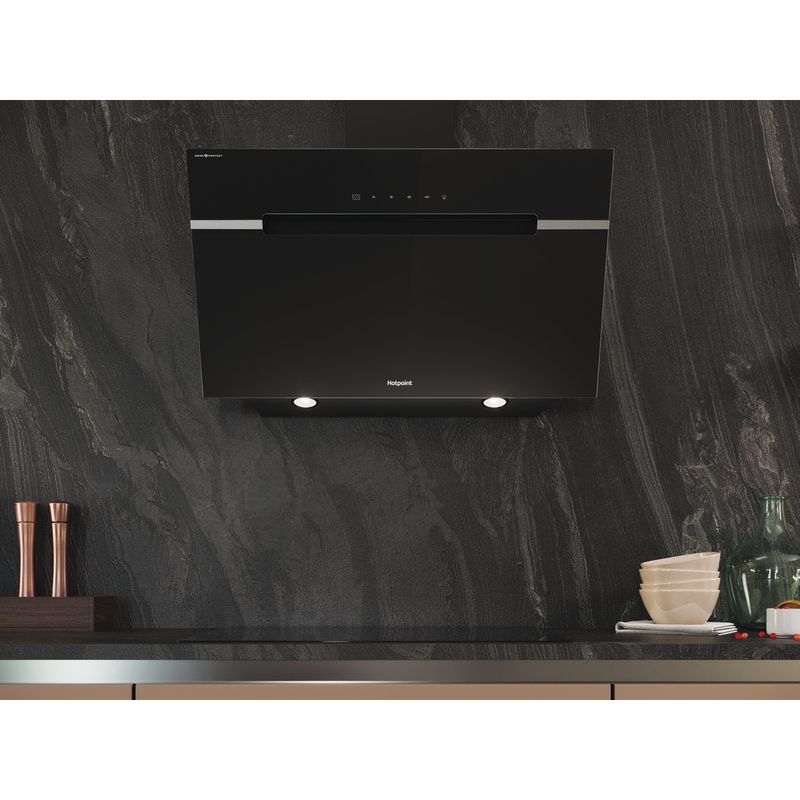 Hotpoint HOOD Built-in PHVS 91F LT DP K Black Wall-mounted Electronic Lifestyle frontal